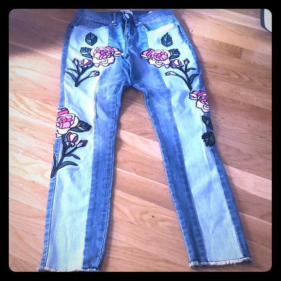 William Rast Denim - William Rast Floral Patchwork Jeans